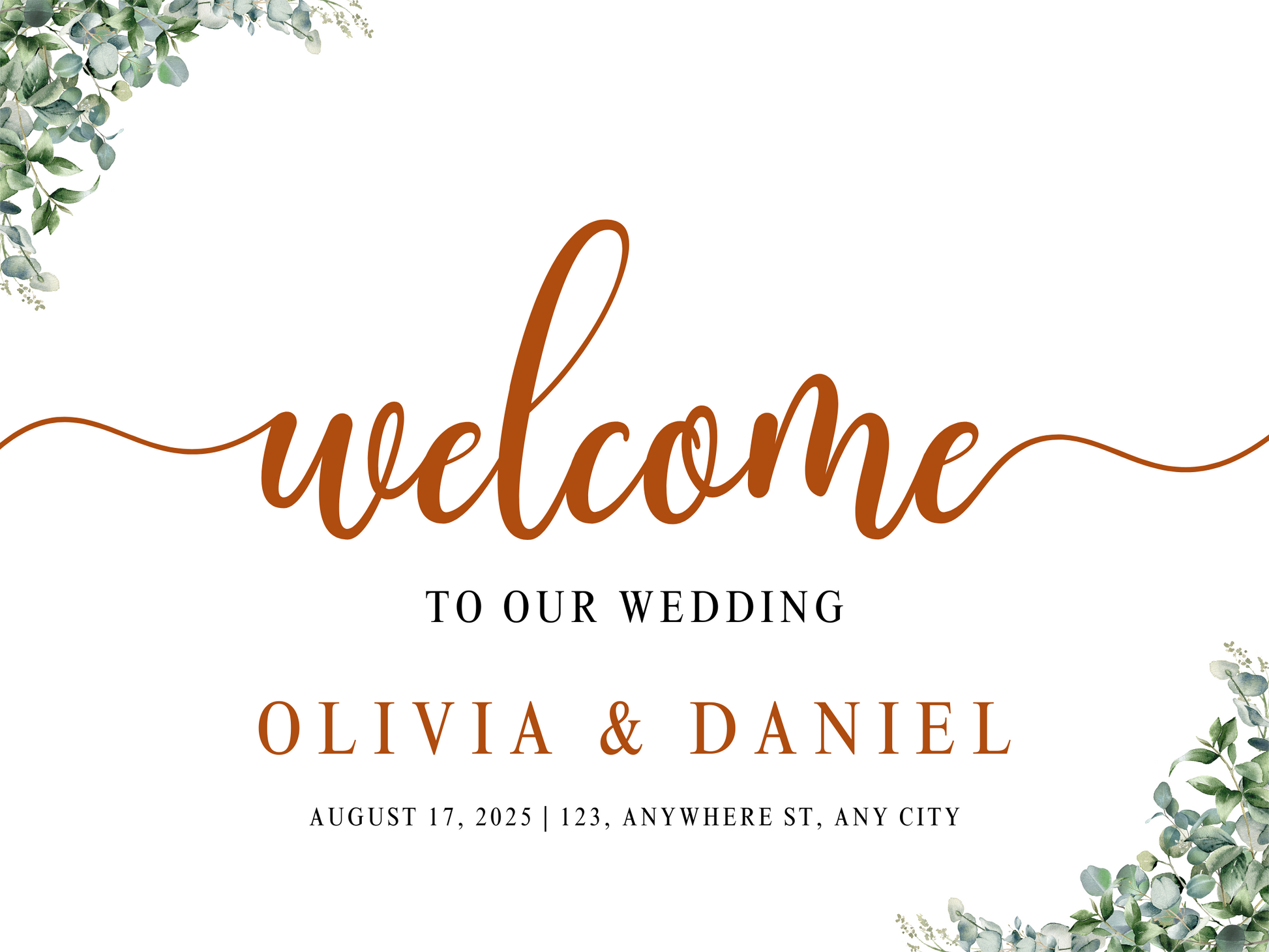 Wedding Welcome Signage | 18x24 Personalized | Portrait or Landscape
