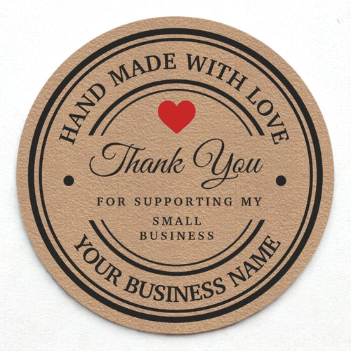 Custom Round Business Logo Stickers – Waterproof & Durable (120 Pieces)