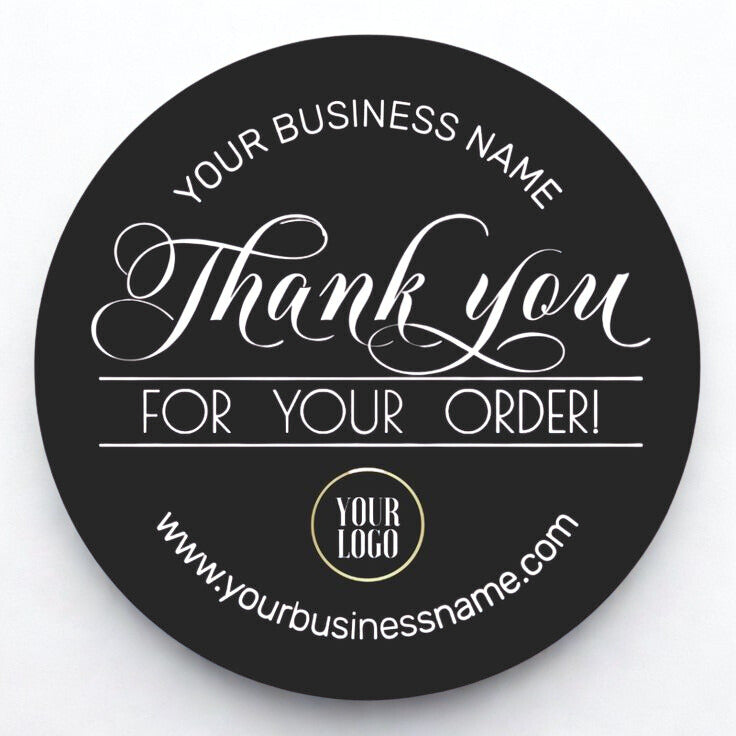 Custom Round Business Logo Stickers – Waterproof & Durable (120 Pieces)