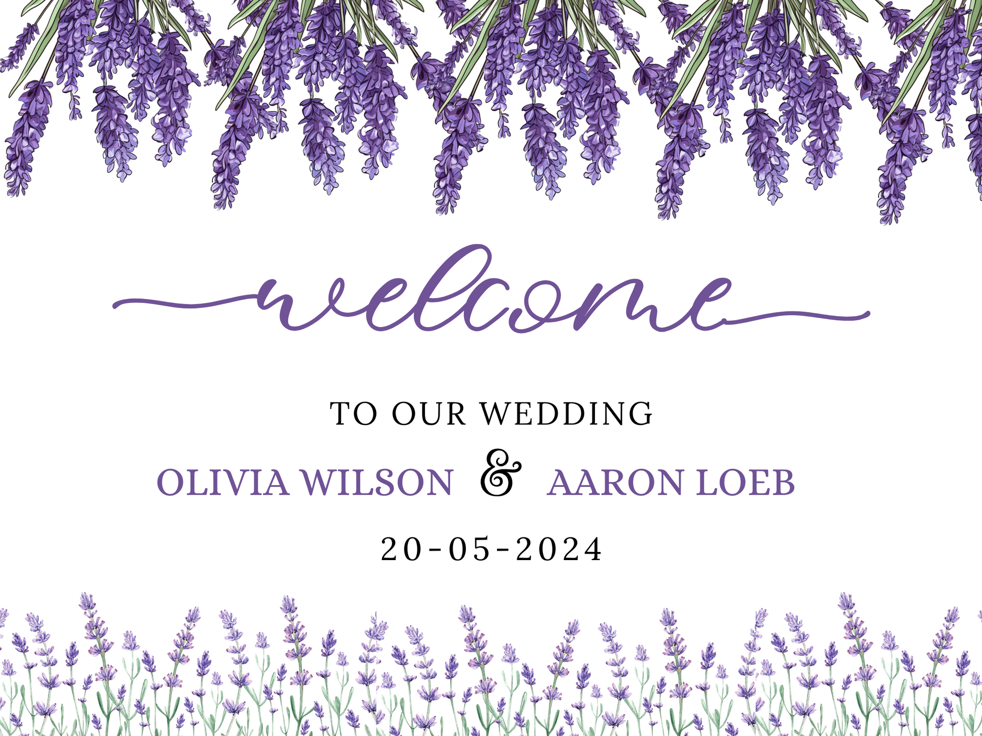 Wedding Welcome Signage | 18x24 Personalized | Portrait or Landscape