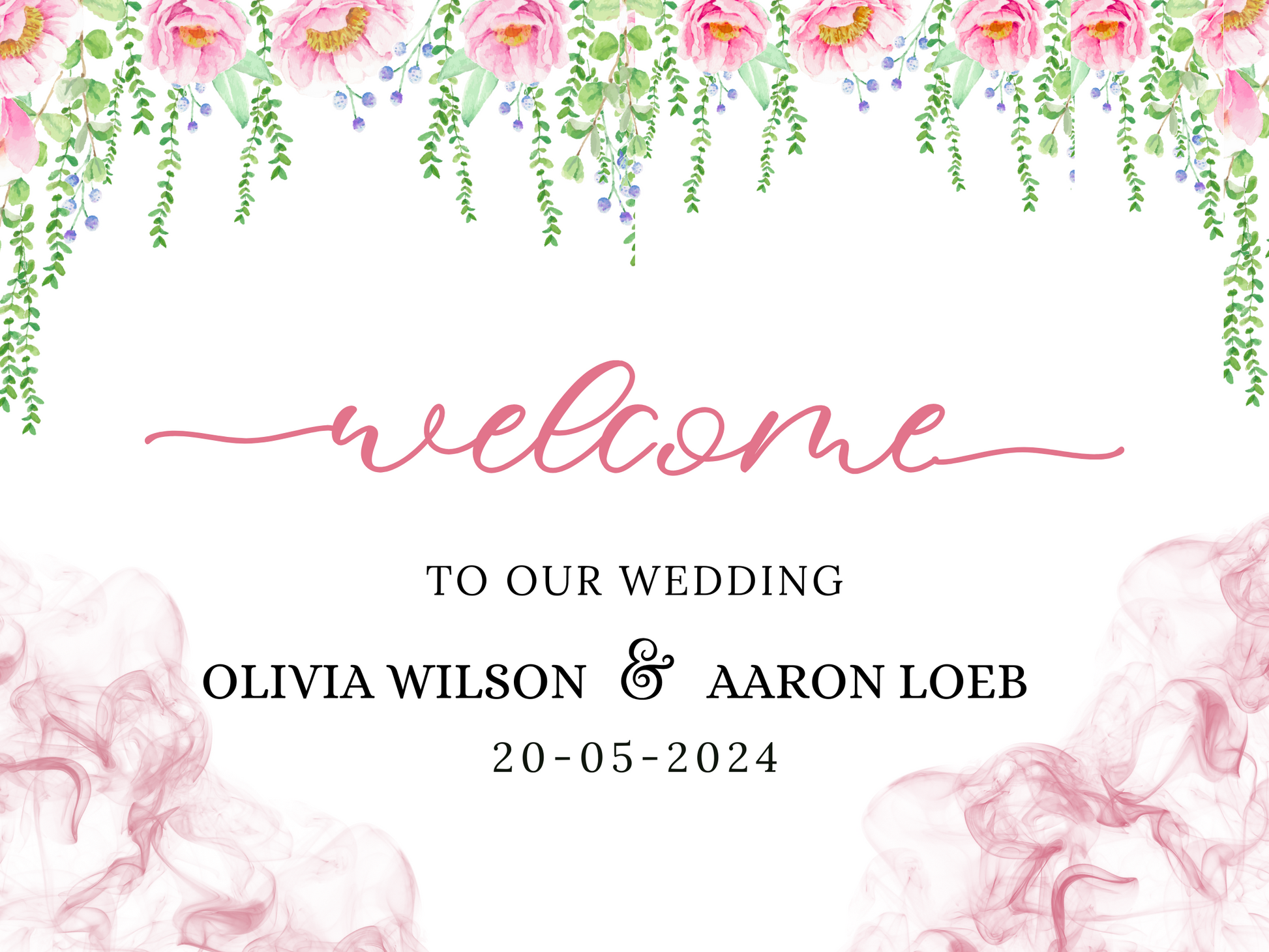 Wedding Welcome Signage | 18x24 Personalized | Portrait or Landscape