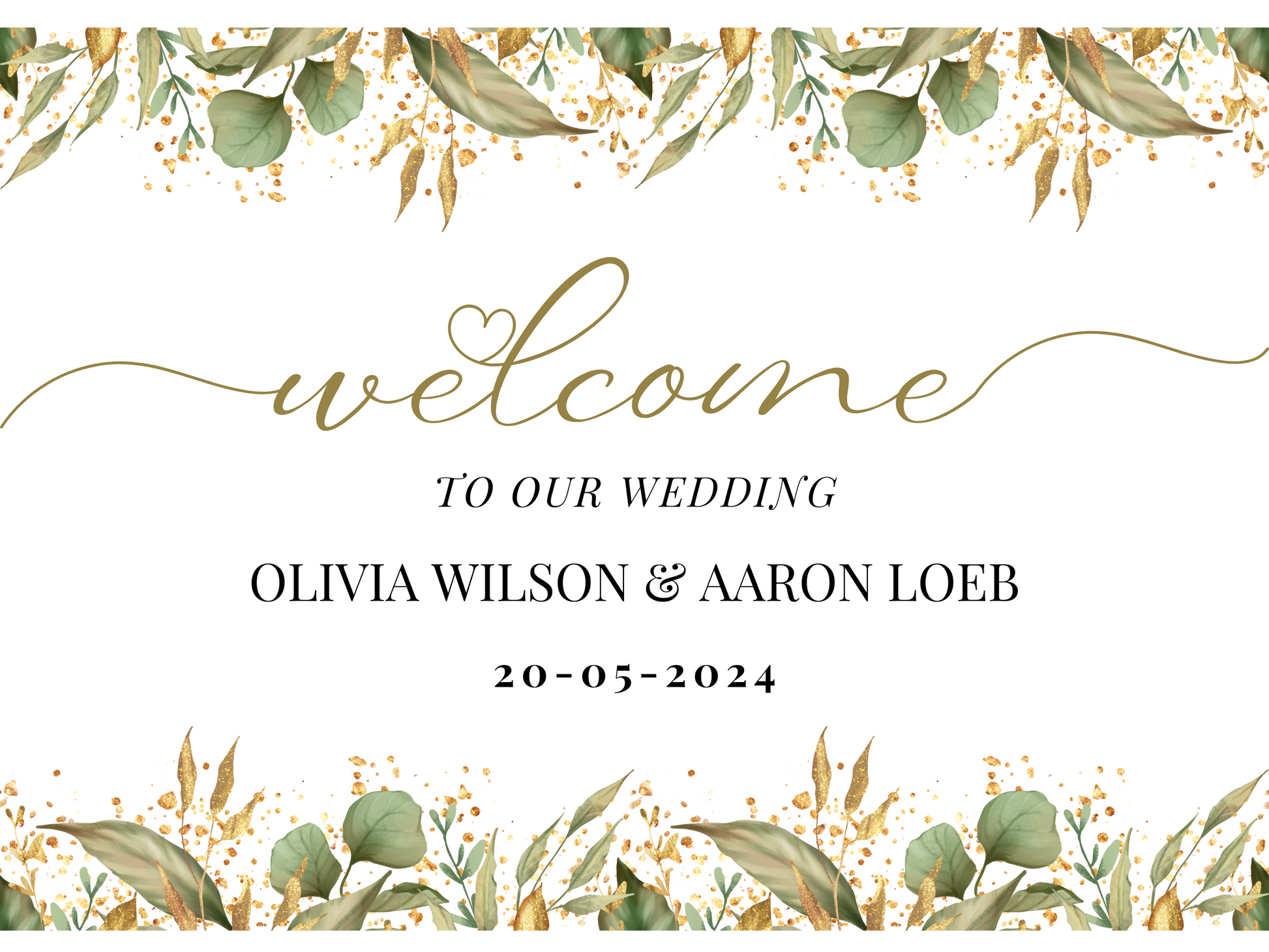 Wedding Welcome Signage | 18x24 Personalized | Portrait or Landscape