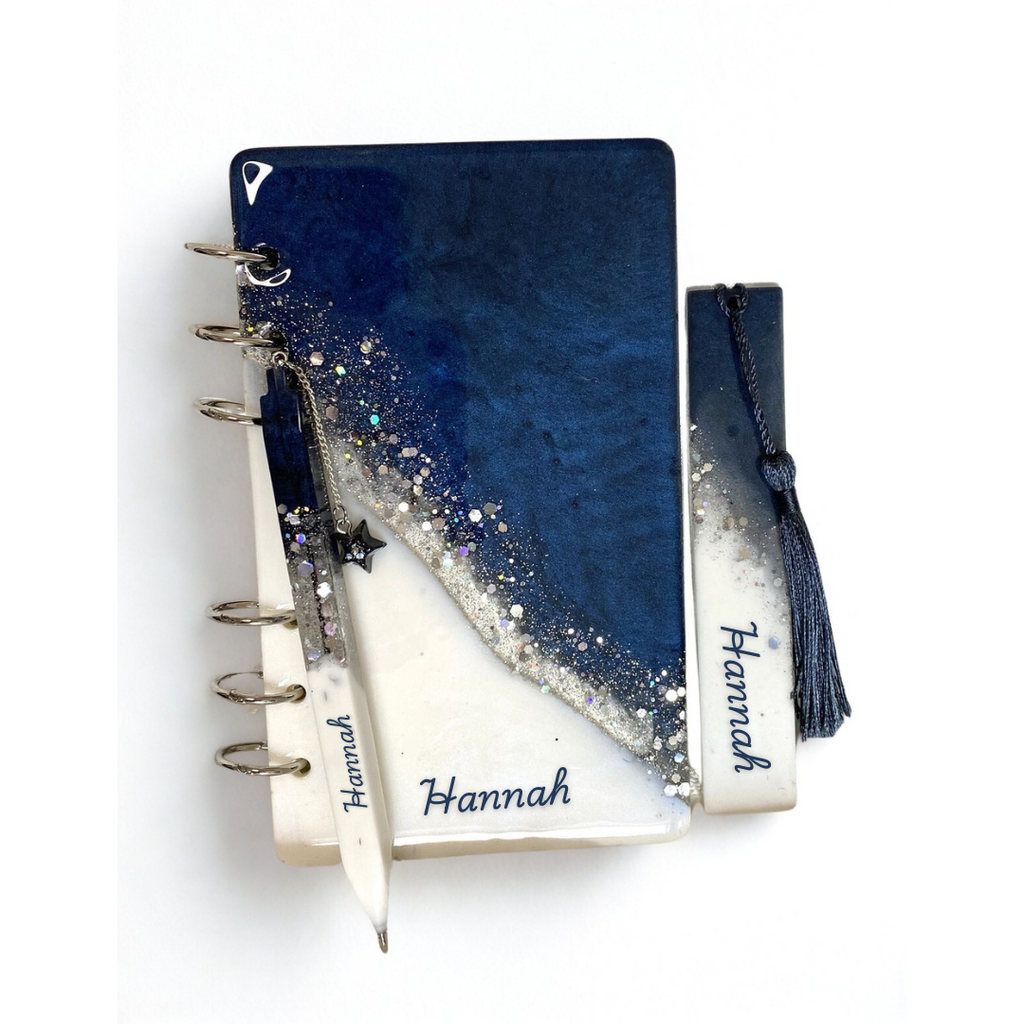 Personalized Gift Set | Custom Notebook (A6/A7), Keychain, Pen & Bookmark