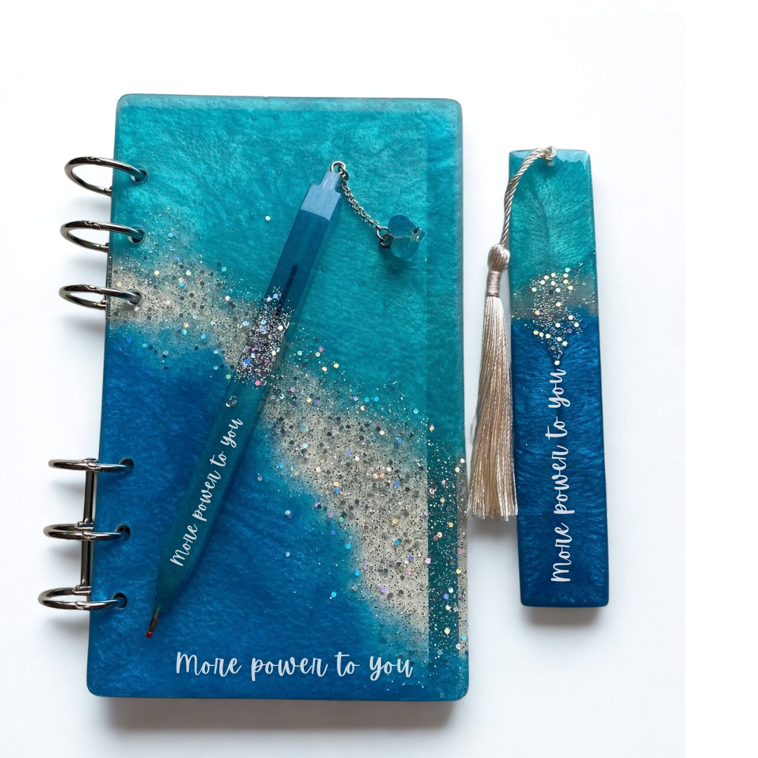 Personalized Gift Set | Custom Notebook (A6/A7), Keychain, Pen & Bookmark