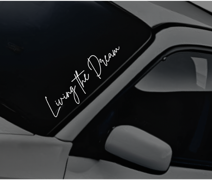 Windshield Vinyl Decal | Custom Text | 22x4 Inches