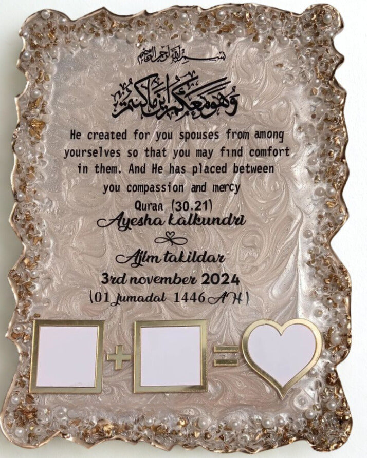 Wedding Tray with Ring Holders