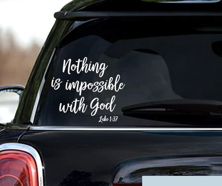 Rear Window Decal | Personalized Vinyl Sticker | 4x4 Inches
